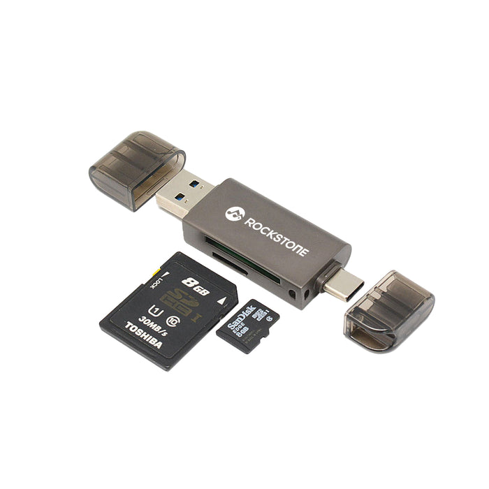 Rockstone Type-C/USB 3.0 Micro SD/SD Card Reader