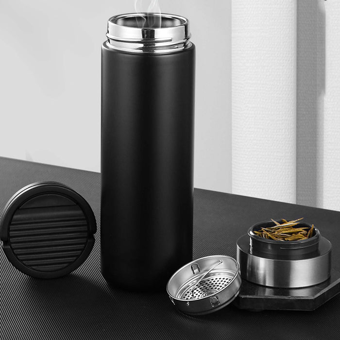 Thermos Water Bottle with Phone Stand and Mirror