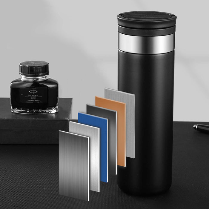 Thermos Water Bottle with Phone Stand and Mirror
