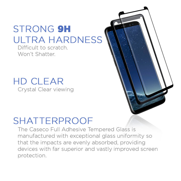 Samsung S8 Plus - Full Adhesive Curved Tempered Glass w/ Tray