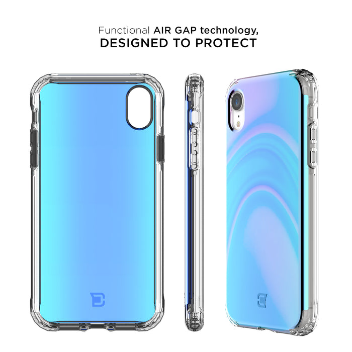 Flare Swirled Iridescent Clear Tough Case - iPhone XR (BULK PACKAGING)