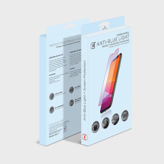 iPhone ( SE 2020 / SE 2022 / 7 / 8) - Anti-Blue Light Tempered Glass - Screen Patrol