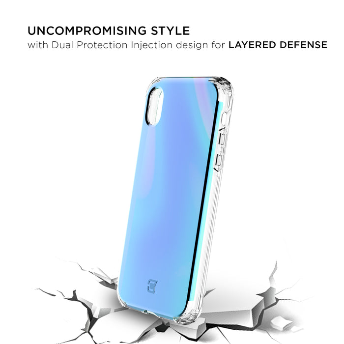 Flare Swirled Iridescent Clear Tough Case - iPhone XS / X (BULK PACKAGING)