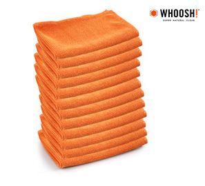 WHOOSH! Microfiber Antimicrobial Treated Cloths - 12 Pack (Standard Size)