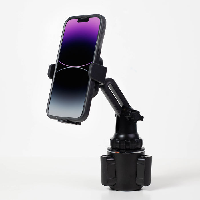 Fast Wireless Car Charger Cup Holder Phone Mount - Mini Grip Cradle