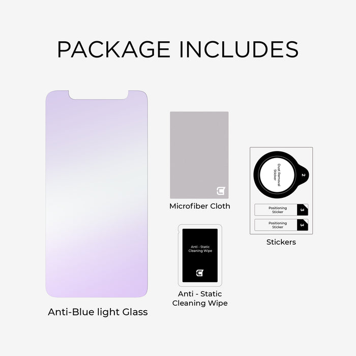 iPhone 11 Pro Max/XS Max - Anti-Blue Light Tempered Glass - Screen Patrol (BULK PACKAGING)