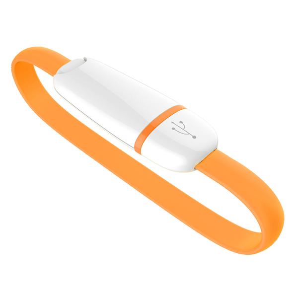 Wearable Micro USB Cable - Orange